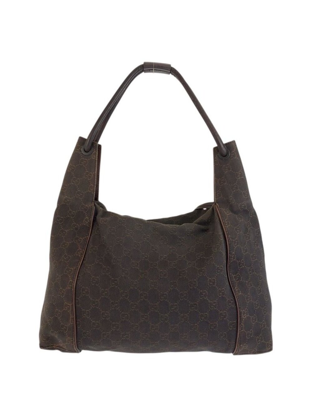 Gucci Brown GG Canvas Leather Shoulder Bag - Picture 2 of 9